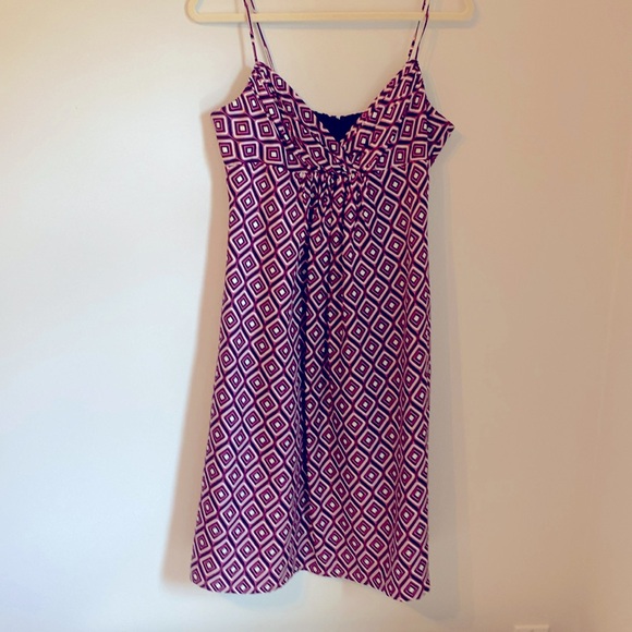 Shoshanna designer spaghetti strap Silk MIDI dress - Picture 1 of 8